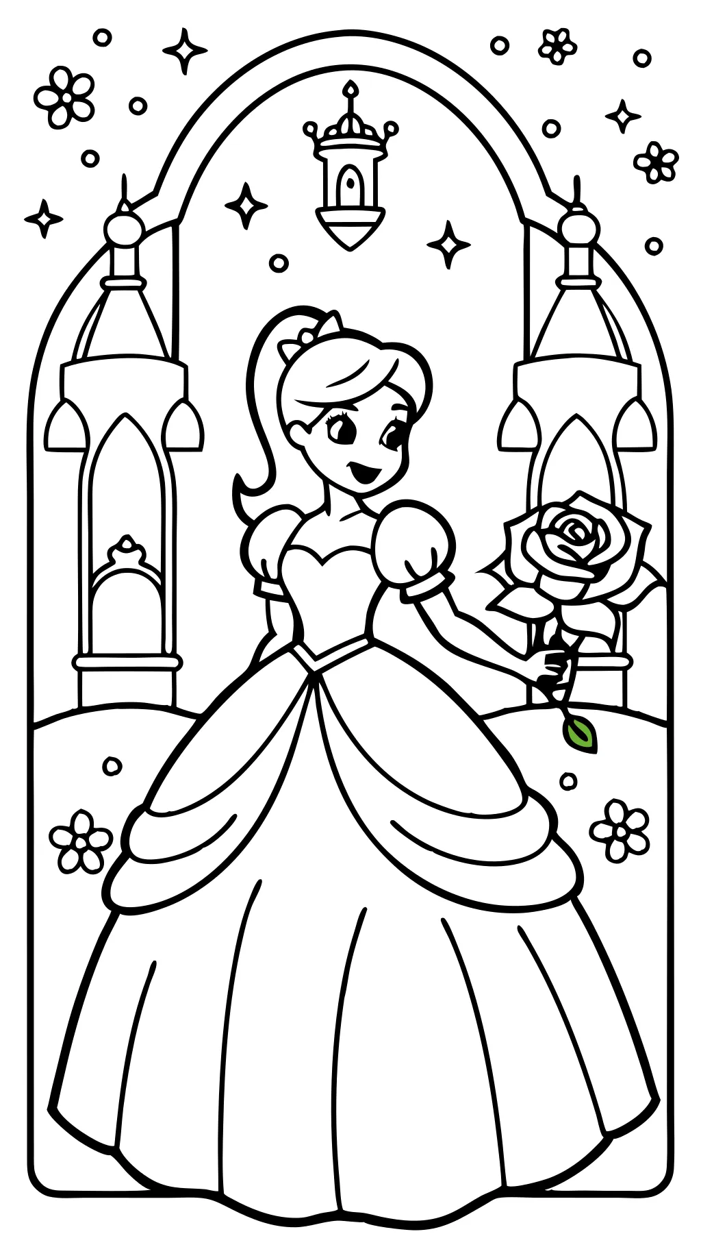 coloring pages beauty and the beast disney